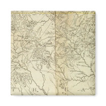 Map Of  South and North Carolina Fridge Magnets