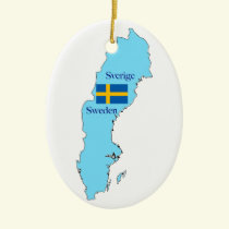 Map of Sweden  Ornament