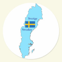 Map of Sweden Sticker