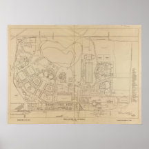 Map of the 1904 World's Fair in St. Louis, Missour Print