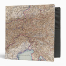 Map of The Alps in Austria 3 Ring Binder