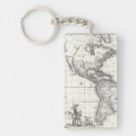 Map of The Americas 1669 Keychain at Zazzle
