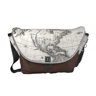 Map of The Americas 1669 Personalized Messenger Bag