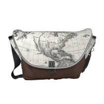 Map of The Americas 1669 Personalized Medium Courier Bags at  Zazzle