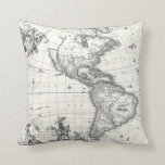 Map of The Americas 1669 Pillow at Zazzle