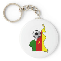Map of the Cameroon Cameroun soccer ball gifts Key Chain