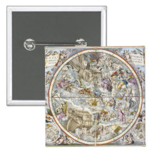 Map of the Christian Constellations as Depicted by Buttons