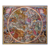 Map of the Christian Constellations posters by YesterdayCafe Map of the Christian Constellations posters