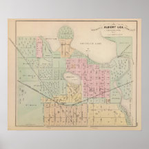 Map of the City of Albert Lea, Minnesota Posters
