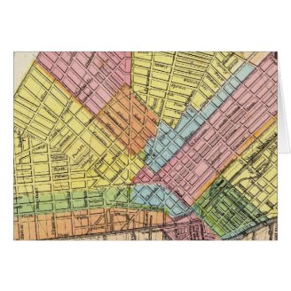 Map of The City of Buffalo Greeting Cards