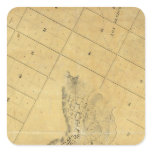 Map Of The City Of Los Angeles Square Sticker