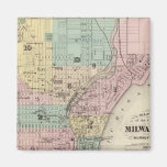 Map of the City of Milwaukee, Milwaukee Co Fridge Magnet