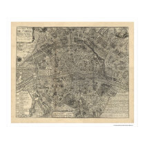 Map of the City of Paris by Nicolas de Fer 1700 posters by lc_maps Map of the City of Paris by Nicolas de Fer 1700 posters