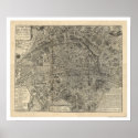 Map of the City of Paris by Nicolas de Fer 1700 posters