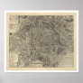 Map of the City of Paris by Nicolas de Fer 1700 Print