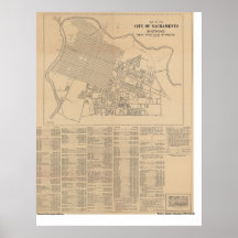 Map of the City of Sacramento, 1916 Posters