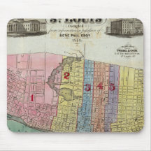 Map of The City of St. Louis Mouse Pads