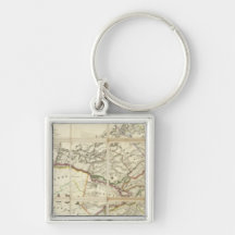 Map of the District of Montreal, Lower Canada Key Chains