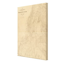 Map of the district of the High Plateaus of Utah Stretched Canvas Print