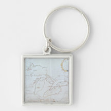 Map of the Great Lakes Key Chains