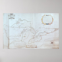 Map of the Great Lakes Posters