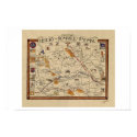 Map of the History and Romance of Wyoming  posters