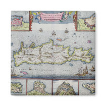 Map of the Island of Candia Fridge Magnets