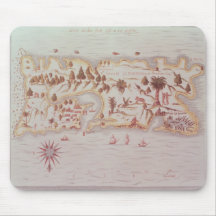 Map of the island of Puerto Rico, 1599 Mouse Pads
