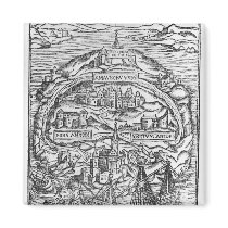 Map of the Island of Utopia, Book frontispiece Fridge Magnet