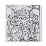 Map of the Island of Utopia, Book frontispiece Fridge Magnets
