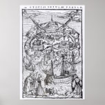 Map of the Island of Utopia, Book frontispiece Poster