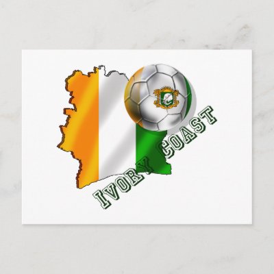 Carte de la Côte d'Ivoire - Map of the Ivory Coast football team and amateur soccer playing fans Ivoirian t-shirt and gift ideas.