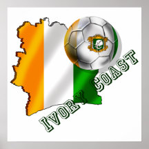 Map of the Ivory coast soccer lovers gifts Print