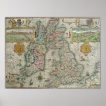 Map of the Kingdom of Great Britain and Ireland posters