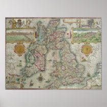 Map of the Kingdom of Great Britain and Ireland Posters