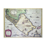 Map of the Magellan Straits, Patagonia Post Card