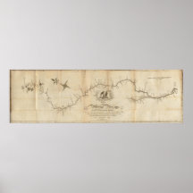 Map of the Mississippi River Poster