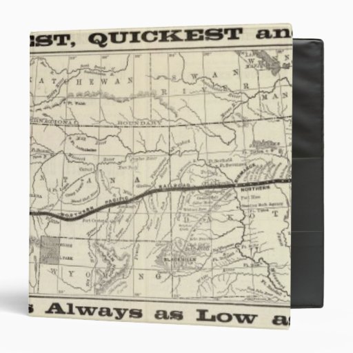 Map of the Northern Pacific Railroad Vinyl Binders
