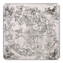 Map of the Northern Sky Square Stickers