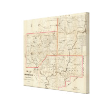 Map of the Oil Region of Pennsylvania Gallery Wrap Canvas