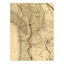 Map of the Oregon Territory Postcards