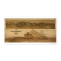 Map of the Panamint Range Mountains 1875 posters