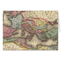 Map of the Roman Empire Greeting Card