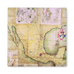 Map of the route followed by Hernando Cortes Refrigerator Magnets