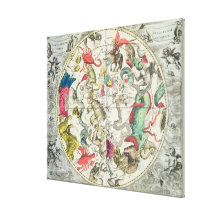 Map of the Southern Hemisphere 2 Canvas Print