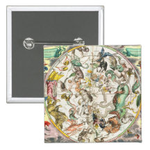 Map of the Southern Hemisphere, from 'The Celestia Pinback Button