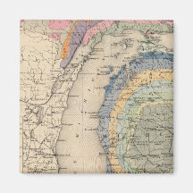 Map of the State of Michigan Fridge Magnets