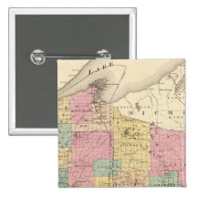Map of the State of Wisconsin Pinback Buttons