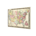 Map Of The United States, And Territories Gallery Wrapped Canvas