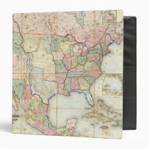 Map of The United States of America Vinyl Binder